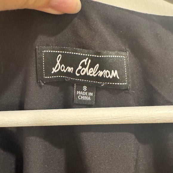 Sam Edelman Black Wrap Dress with Floral Design size 8 - Picture 2 of 4